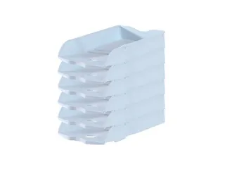 Brievenbak HAN Re-LOOP A4/C4 stapel- en nestbaar pastel blauw 100% ger - 1