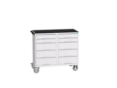 montagetafel 965x1050x550mm staalblad 10 laden duwbeugel front RAL7035