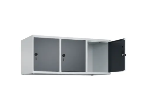 opzetkast,v. locker,3vak.,vak B 400mm,HxBxD 500x1200x500mm,vleugeldeur