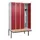locker met bank,HxBxD 2120x1200x815mm,4vak,vak B 300mm,draaigrendel