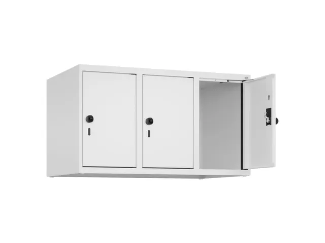opzetkast,v. locker,3vak.,vak B 300mm,HxBxD 500x900x500mm,draaigrendel