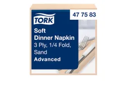 Tork 477583 Soft Dinnerservet Advanced Zand 39x39cm