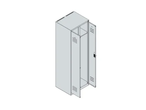 locker voor scheiding van kleding,HxBxD 1850x600x500mm,2vak