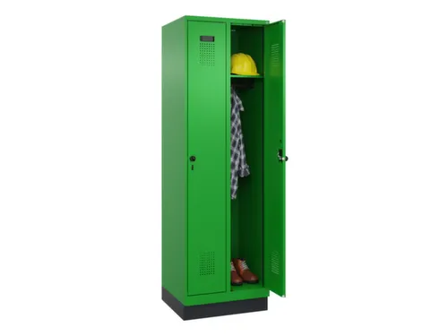 locker,HxBxD 1950x600x500mm,2vak,vak B 300mm,draaigrendel,sokkel