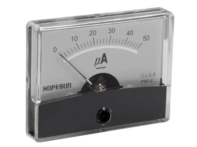 Analoge Paneelmeter Voor DC Stroommetingen 50µa Cc / 60x47mm