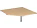 koppelelement voor bureau,90 °,BxD 1230x1230mm,blad beuken,hoekig