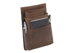 Heuptas Alassio v portefeuille nappa leer bruin vak voor balpen + noti