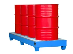Systeem-Opvangbak 4x 200l Opvangvol. 222l Blauw 250x2400x800mm Rooster