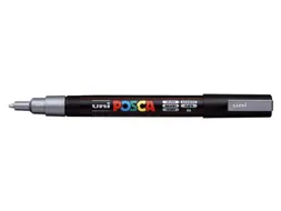 Verfstift Posca PC3M Fijne punt 0,9-1,3mm Zilver