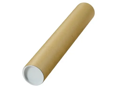 Verzendkoker 500x80mm rond bruin