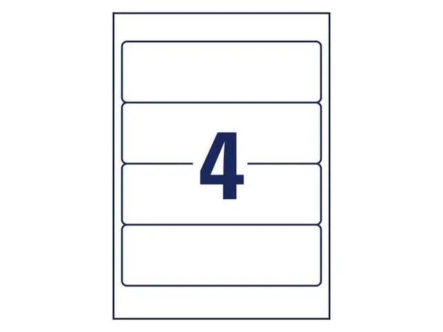Etiquettes blanches pour dos de classeur larges, 61x192mm 10 feuilles,
