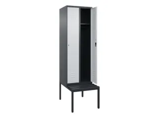 locker met bank,HxBxD 2120x600x815mm,2vak,vak B 300mm,cil.-slot - 2