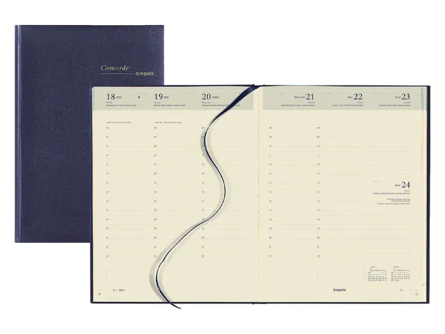 Agenda 2027 Brepols Concorde Lima 7 jours/2 pages bleu
