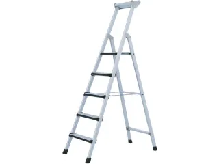 trapladder,eenzijdig,5treden,m. bekleding,stand H 1m,balk L 1,79m - 3