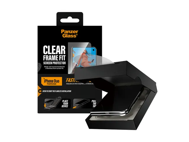 PanzerGlass Front Screen Protector iPhone Duo | FRAME FIT w. FASTFI