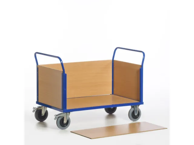 vierwandwagens,draagverm. 600kg,laadvl. LxB 1000x570mm,houtplaat