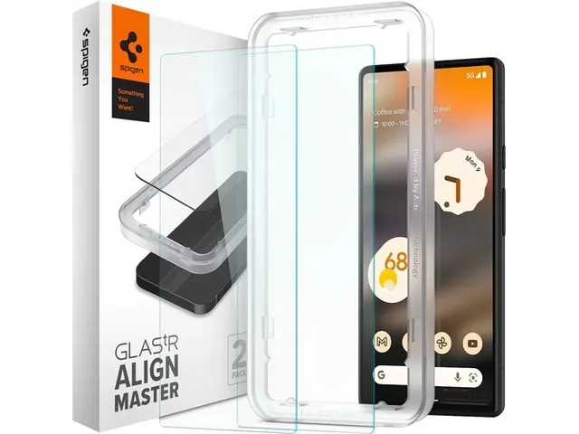 Spigen Screen protector AGL04695Pixel 6A Align Master Clear pak à 2 s