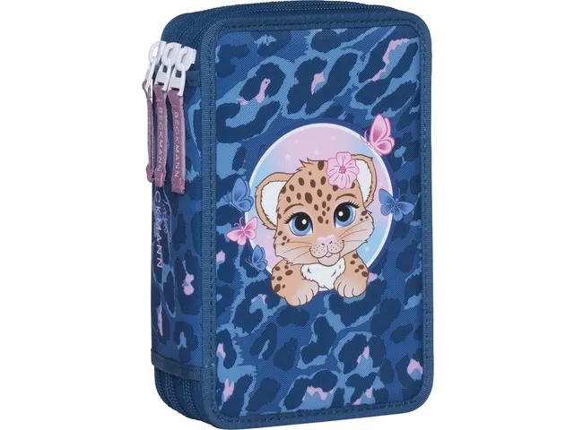Etui Beckmann gevuld 3-laags 27dlg Cheeta Inhoud: 2x jumbo potl. 7x ju
