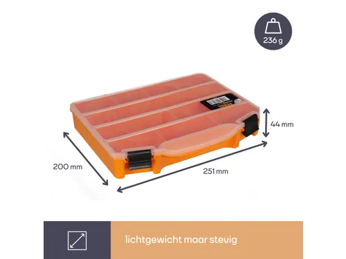 Assortimentsdoos 251x200x44mm 2.2 Liter