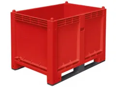 Stapelcontainer Pp Hxbxd 850x1200x800mm 550 Liter 2Sledepoten Rood