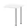 aanbouwtafel,i.h.v.,HxBxD 720-840x600x600mm,2voeten verchroomd,Bl-wit