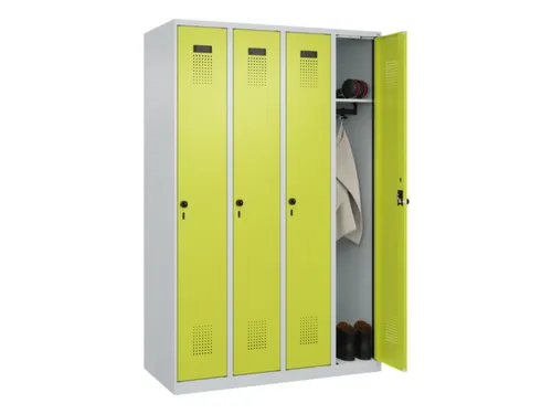 locker,HxBxD 1850x1200x500mm,4vak,vak B 300mm,draaigrendel