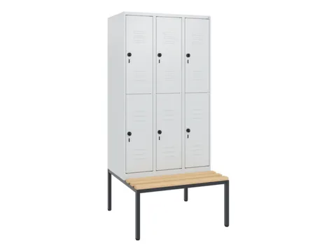 Dubbeldekse dekenkist,HxBxD 1950x900x815mm,3x2vak.,vak B 300mm