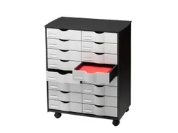 Transportwagen met laden H x B x D 715x 580x 343mm 16laden zwart/grijs