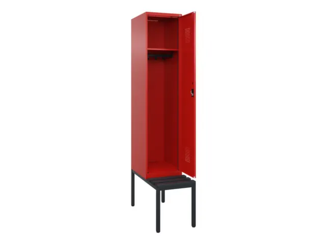 locker met bank,HxBxD 2120x400x815mm,1vak,vak B 400mm,cilinderslot