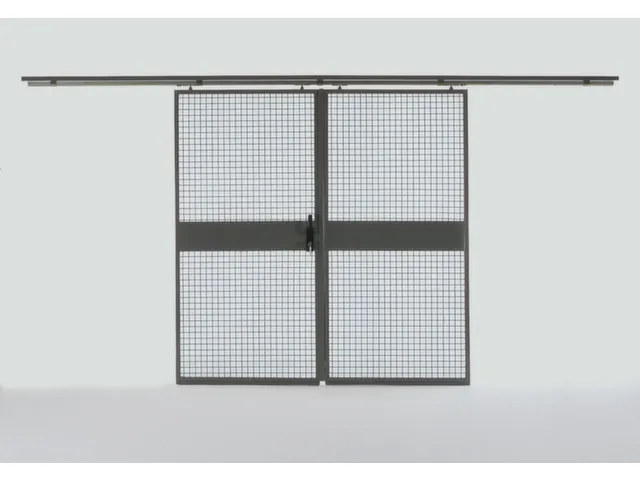 dubbele schuifdeur,v. scheidingswandsysteem,HxB 2550x1800mm,RAL5002