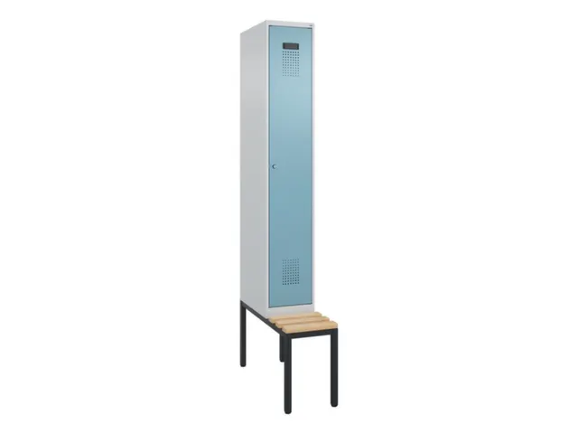locker met bank,voor scheiding van kleding,HxBxD 2120x300x815mm,1vak