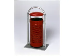 Afvalbak Met Beugel 65 Liter Plaatstaal Ral 3004