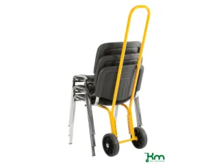 Stoelensteekwagen,Draagverm. 75Kg,Zwart,Massief Rubber-Banden - 1