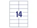 Etiket Avery Zweckform 3653 105x42.3Mm wit 1400stuks