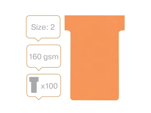 Planbord T-kaart Nobo nr 2 48mm oranje