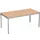 Bureau Hxbxd 720x1600x800mm Bladdecor Beuken Frame Ral9006