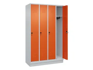 locker,HxBxD 1950x1200x500mm,4vak,vak B 300mm,draaigrendel,sokkel - 2