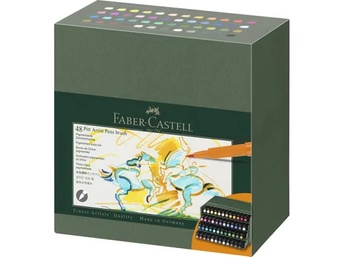 Tekenstift Faber Castell Pitt Artist Pen Brush 48 delig studiobox