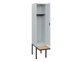 locker met bank,HxBxD 1950x400x815mm,1vak,vak B 400mm,draaigrendel - 2