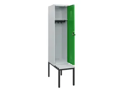 locker met bank,HxBxD 1950x400x815mm,1vak,vak B 400mm,draaigrendel