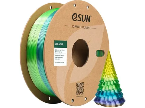 eSUN 3D printer Filament ePLA-Silk 1,75mm Rainbow Forest 1kg