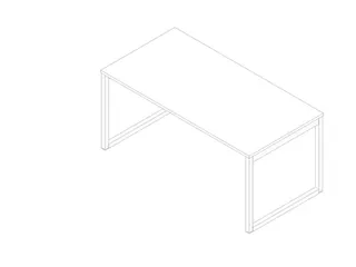 bureau,HxBxD 730x1600x800mm,blad wit,sledeframe wit - 1