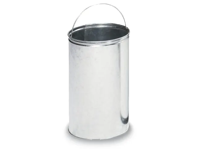 Push Afvalbak Staalplaat 40 Liter Hxd 730x415mm Zilver