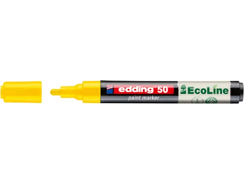 Paintmarker edding 50 EcoLine op waterbasis 2-3mm geel