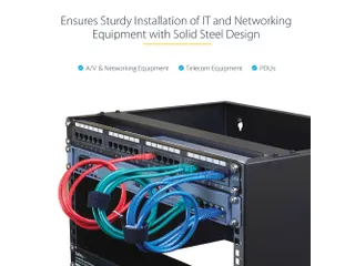 10U Wandmonteerbaar Netwerk Rack 19 inch Zwart - 3