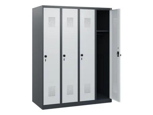schoollocker,HxBxD 1530x1200x500mm,4vak,vak B 300mm,draaigrendel