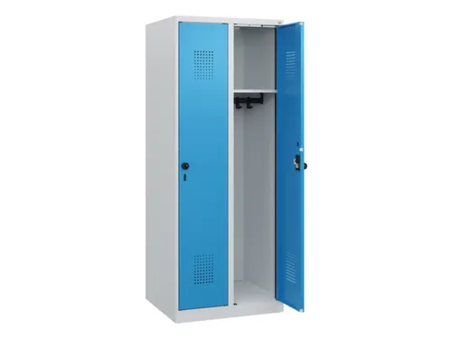 schoollocker,HxBxD 1530x600x500mm,2vak,vak B 300mm,draaigrendel