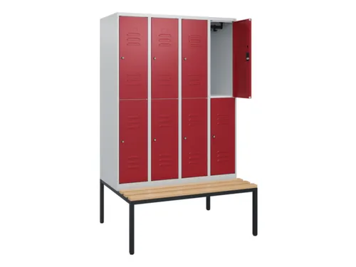 Dubbeldekse dekenkist,HxBxD 1950x1200x815mm,4x2vak.,vak B 300mm
