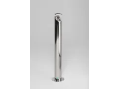 Staande asbak van RVS,HxBxD 1030x120x200mm,RVS,romp gepolijst,ovaal