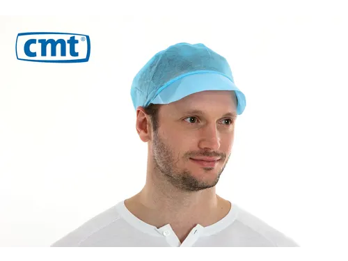 Pp Non Woven Pet Met Klep Blauw 'peak Cap' 1000 Stuks